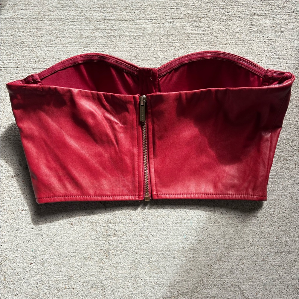 Miss Circle Red Strapless Bustier Top - Picture 5 of 7